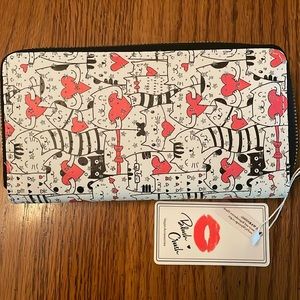 Blush Crush Kitties with Hearts Wallet NWT